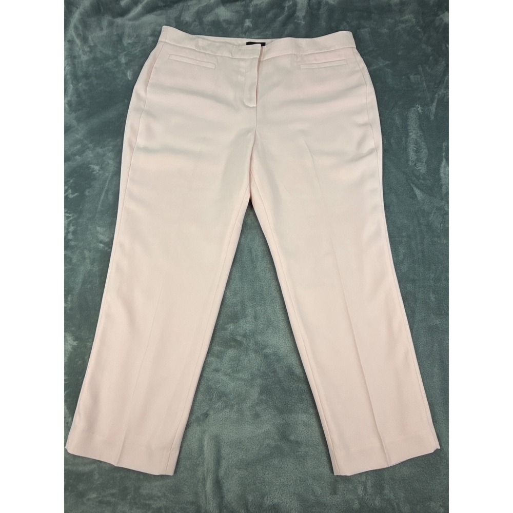 J.Crew Womens Light Pink Straight Leg Dress Pants Size 18 Plus Business Lined